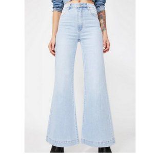rollas eastcoast flare jeans in tash blue